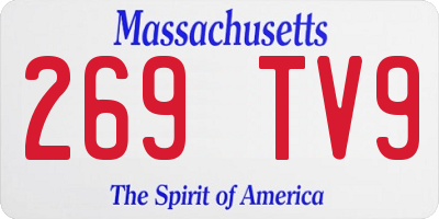 MA license plate 269TV9