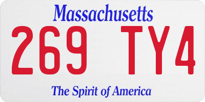 MA license plate 269TY4