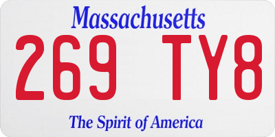 MA license plate 269TY8