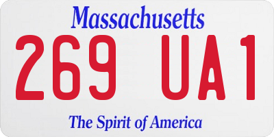 MA license plate 269UA1