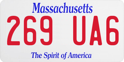 MA license plate 269UA6