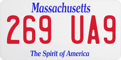 MA license plate 269UA9