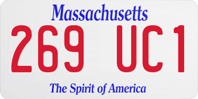MA license plate 269UC1