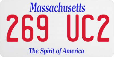 MA license plate 269UC2