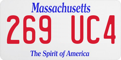 MA license plate 269UC4