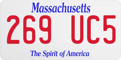 MA license plate 269UC5