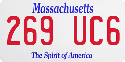 MA license plate 269UC6