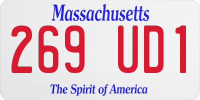 MA license plate 269UD1