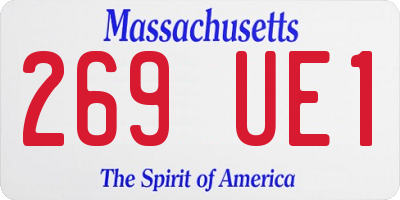 MA license plate 269UE1