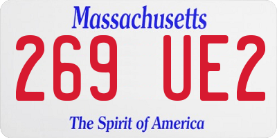 MA license plate 269UE2