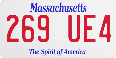 MA license plate 269UE4