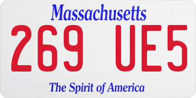 MA license plate 269UE5