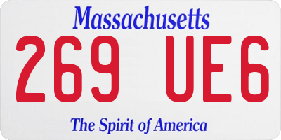 MA license plate 269UE6