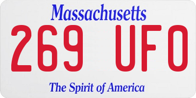 MA license plate 269UF0