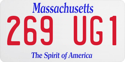MA license plate 269UG1