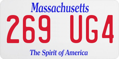 MA license plate 269UG4