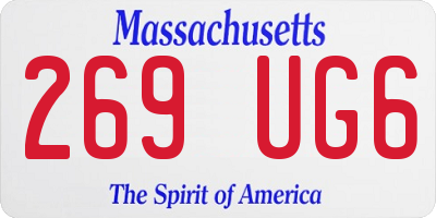 MA license plate 269UG6