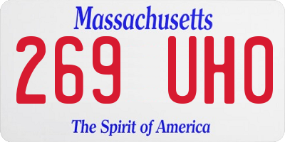 MA license plate 269UH0