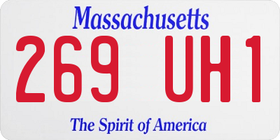 MA license plate 269UH1