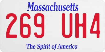 MA license plate 269UH4