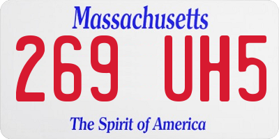 MA license plate 269UH5