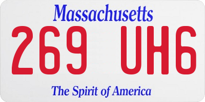 MA license plate 269UH6