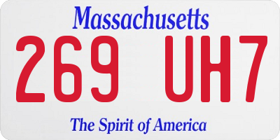 MA license plate 269UH7