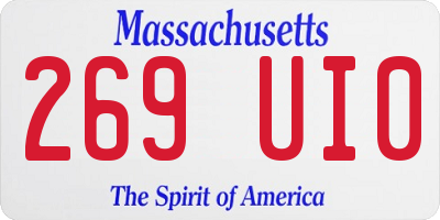 MA license plate 269UI0