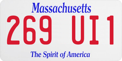 MA license plate 269UI1