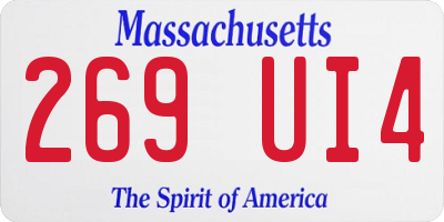 MA license plate 269UI4