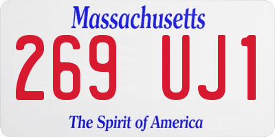 MA license plate 269UJ1