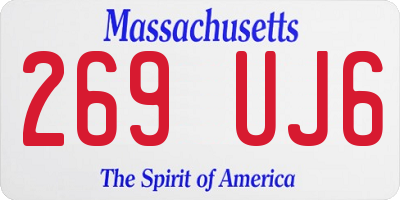 MA license plate 269UJ6