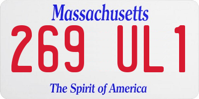 MA license plate 269UL1
