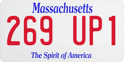 MA license plate 269UP1