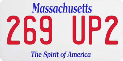 MA license plate 269UP2