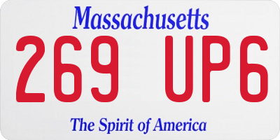 MA license plate 269UP6