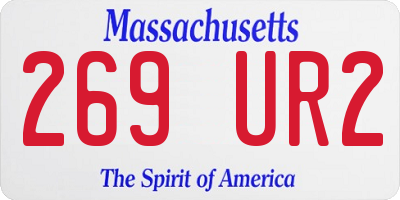 MA license plate 269UR2