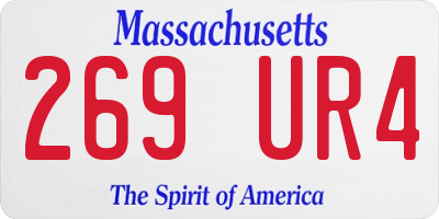 MA license plate 269UR4