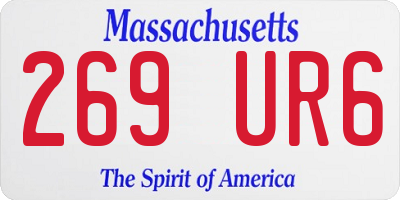 MA license plate 269UR6
