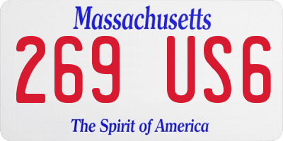 MA license plate 269US6