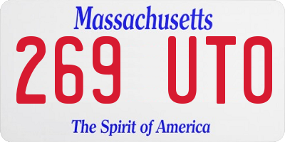 MA license plate 269UT0
