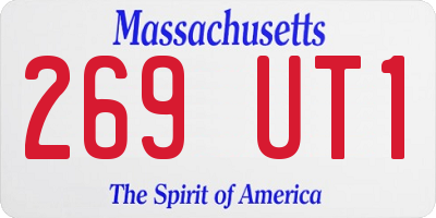 MA license plate 269UT1