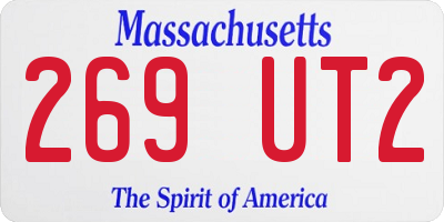 MA license plate 269UT2