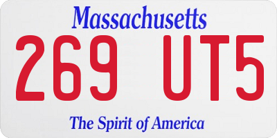 MA license plate 269UT5