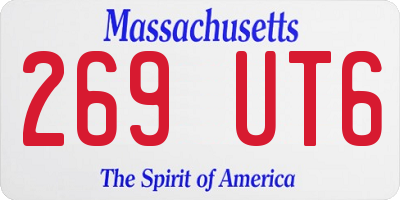 MA license plate 269UT6