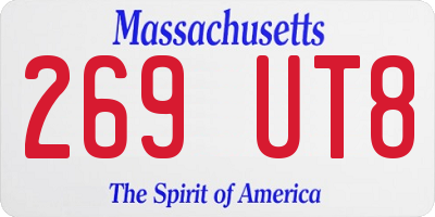 MA license plate 269UT8