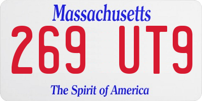 MA license plate 269UT9
