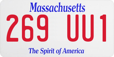MA license plate 269UU1