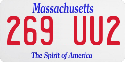 MA license plate 269UU2