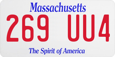 MA license plate 269UU4